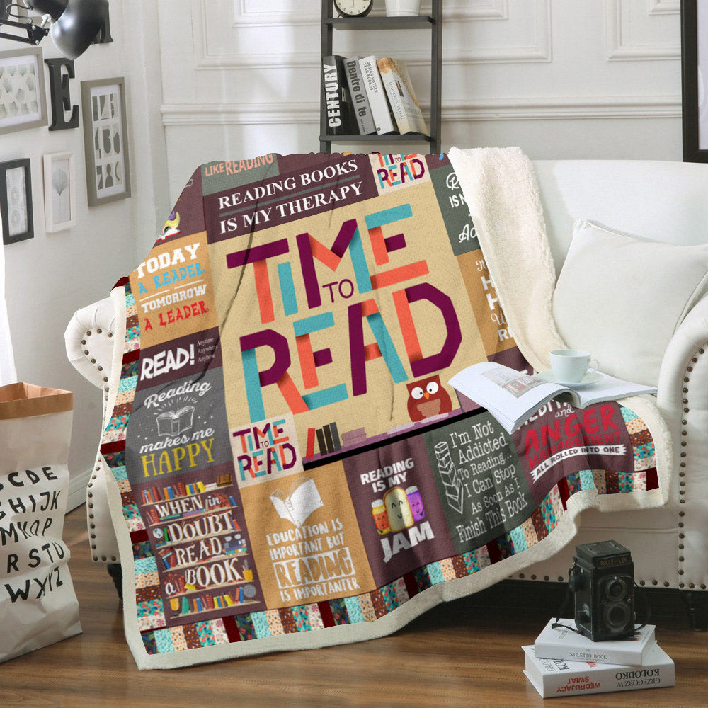 Reading Book CL02110931MDF Sherpa Fleece Blanket