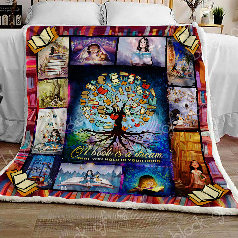Reading Book CL301247MDF Sherpa Fleece Blanket