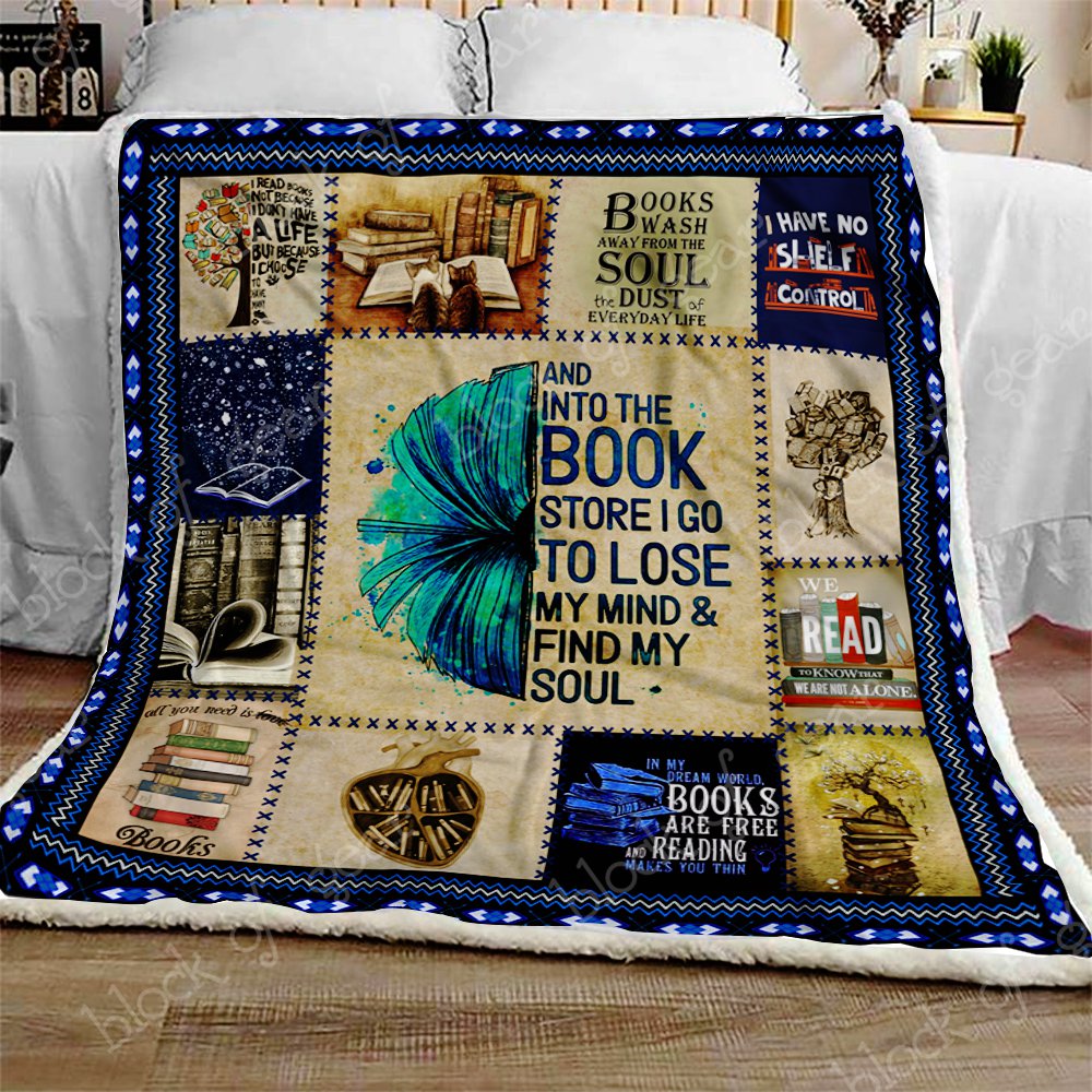 Reading Books CL281043MDF Sherpa Fleece Blanket