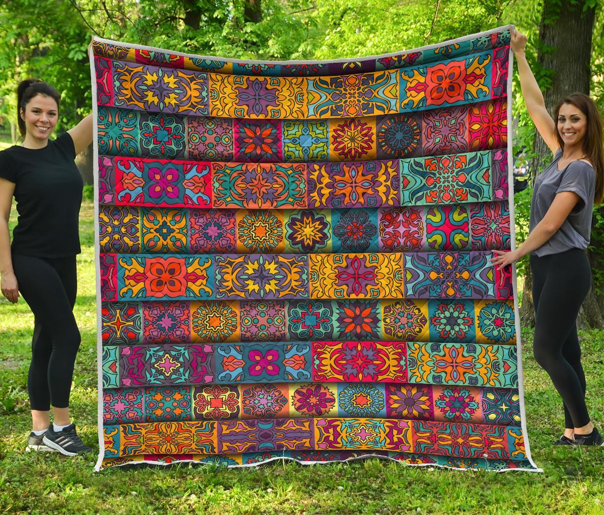 Rectangle Mandala Bohemian CL17100514MDQ Quilt Blanket