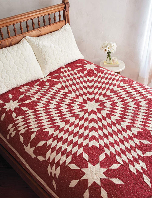 Red And White Star CLM1910113Q Quilt Blanket