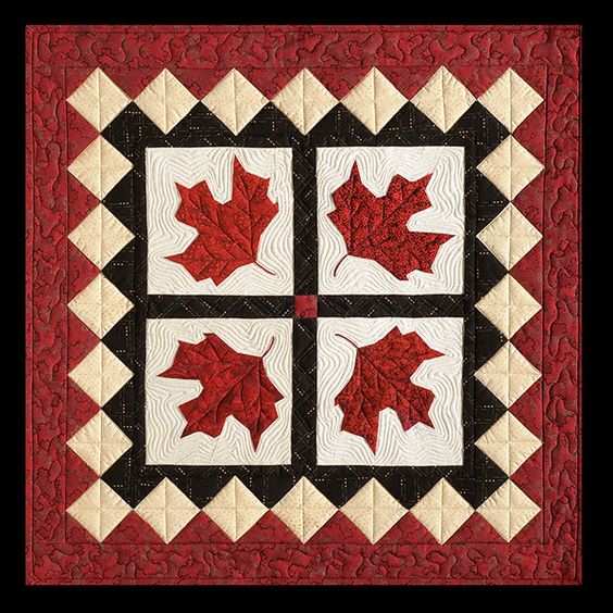 Red Maple Leaves CLA2810405Q Quilt Blanket