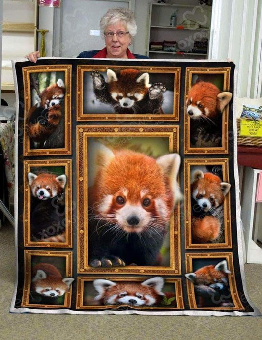 Red Panda CLA21101018F Sherpa Fleece Blanket