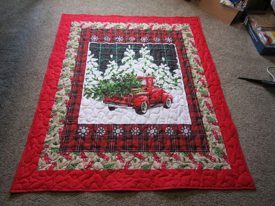 Red Truck CLM0411257 Quilt Blanket