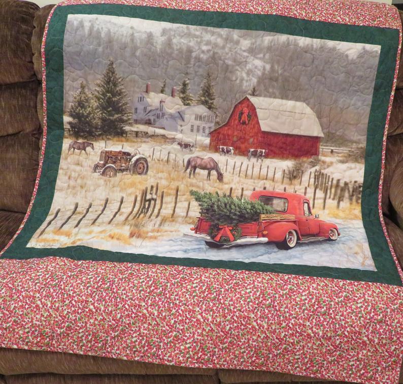 Red Truck CLM0411258 Quilt Blanket