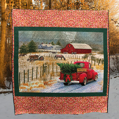 Red Truck CLM0411258 Quilt Blanket