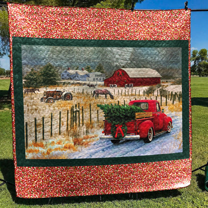 Red Truck CLM0411258 Quilt Blanket