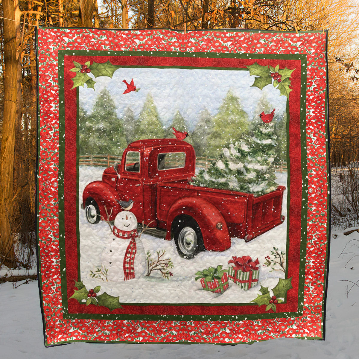 Red Truck CLM0411259 Quilt Blanket