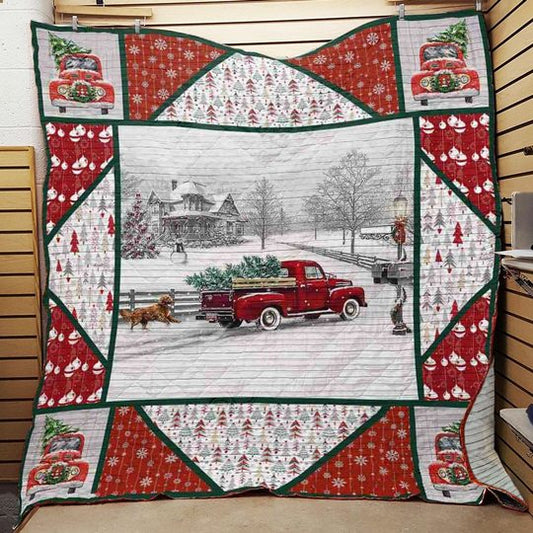 Red Truck CLM1511393 Quilt Blanket