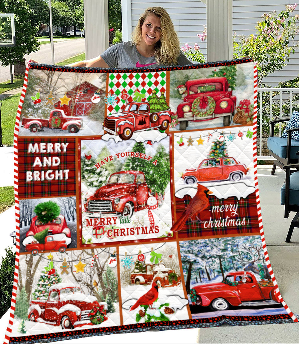 Red Truck Cardinal Quilt Blanket TM021103