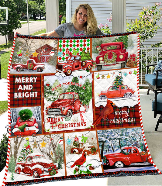 Red Truck Cardinal Quilt Blanket TM021103