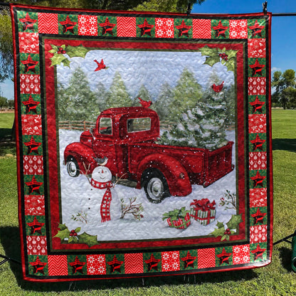 Red Truck Christmas CL15100314MDQ Quilt Blanket