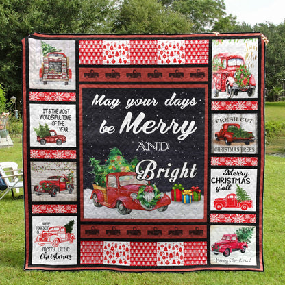 Red Truck Christmas CLH091089Q Quilt Blanket