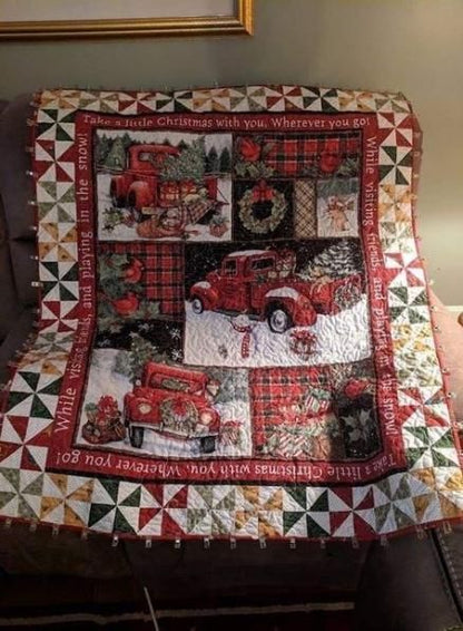 Red Truck Christmas CLM0411261 Quilt Blanket