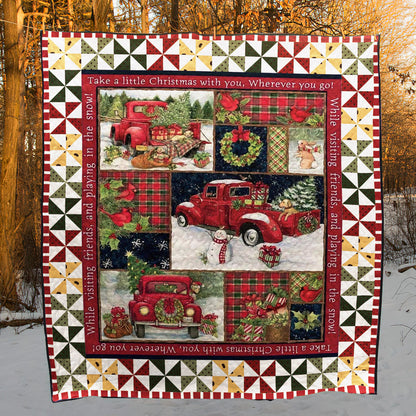 Red Truck Christmas CLM0411261 Quilt Blanket