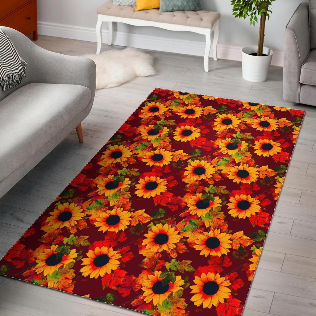 Red Autumn Sunflower CL17100541MDR Rug
