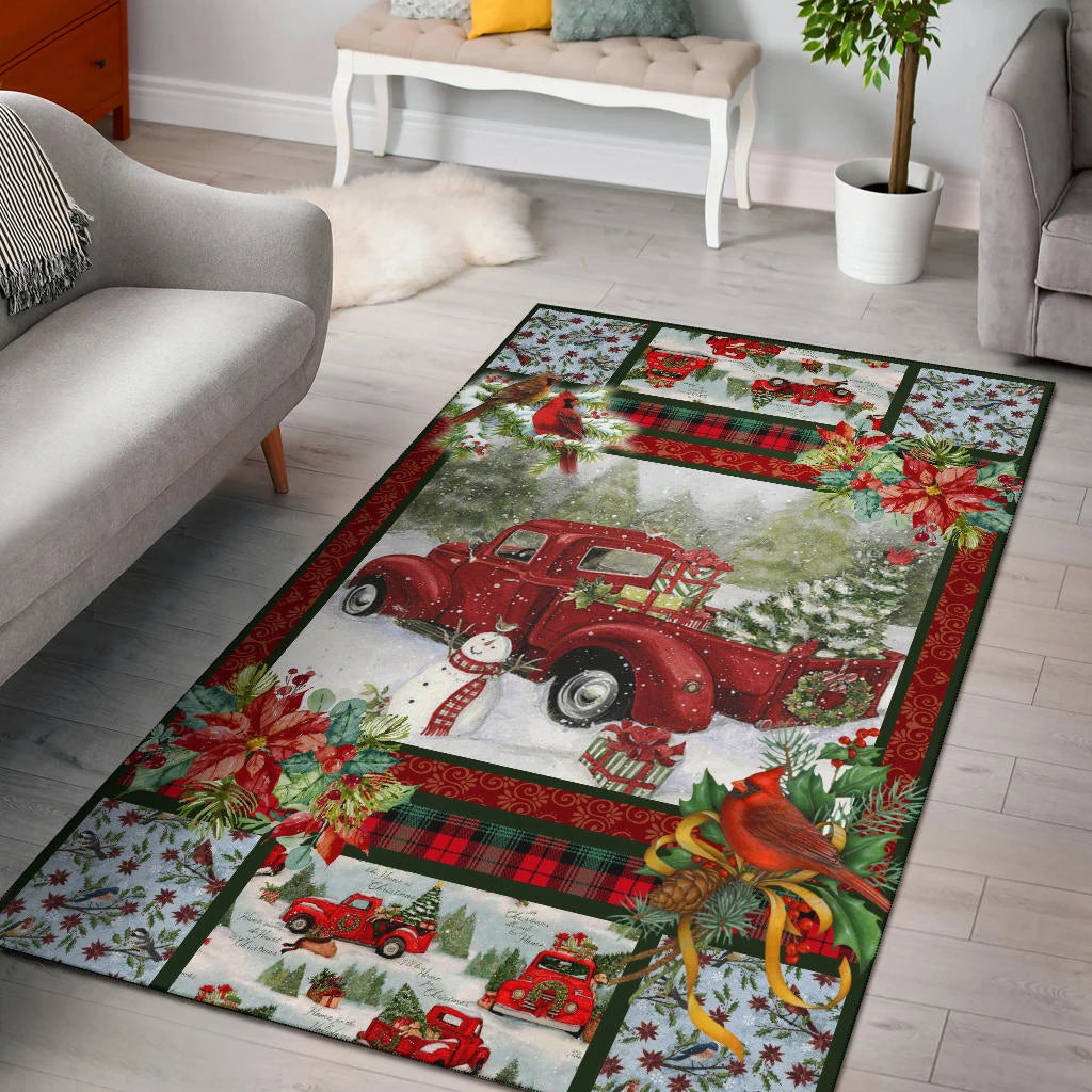 Red Bird Christmas Truck CLM1110311M Rug