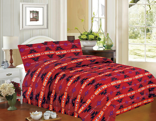 Red Burgundy Southwest CLM2210203B Bedding Sets