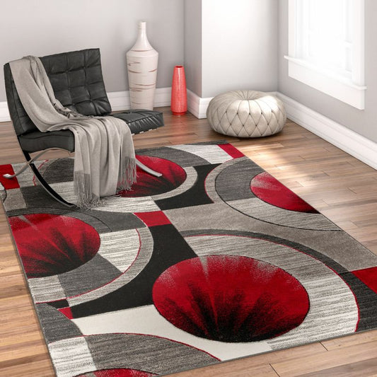 Red Hole Optical Illusion CLH2211146R Rug