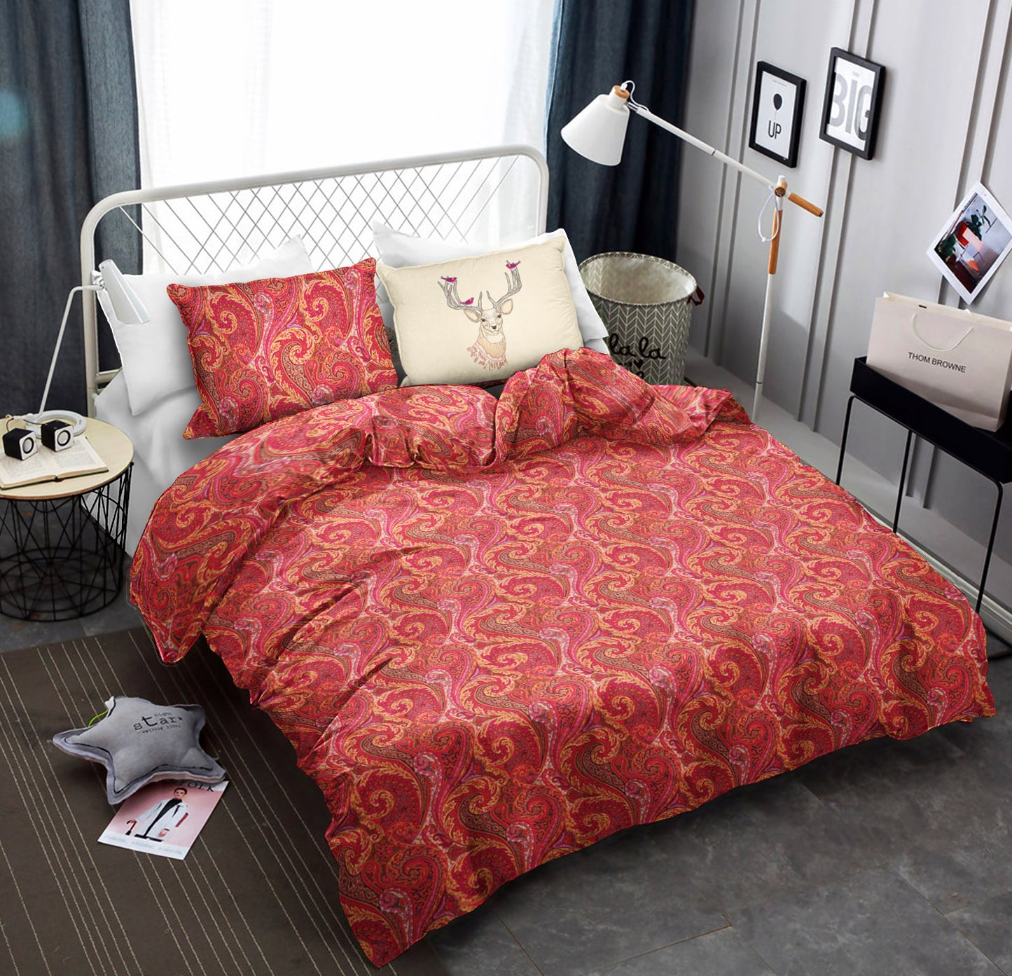 Red Multicolor Spruce Paisley CLA0111363B Bedding Sets