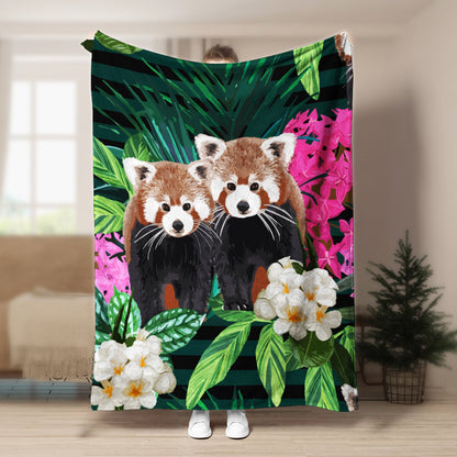 Red Panda BL161058F Sherpa Fleece Blanket