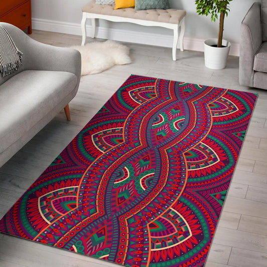 Red Tribal Ethnic Mandala CL17100558MDR Rug