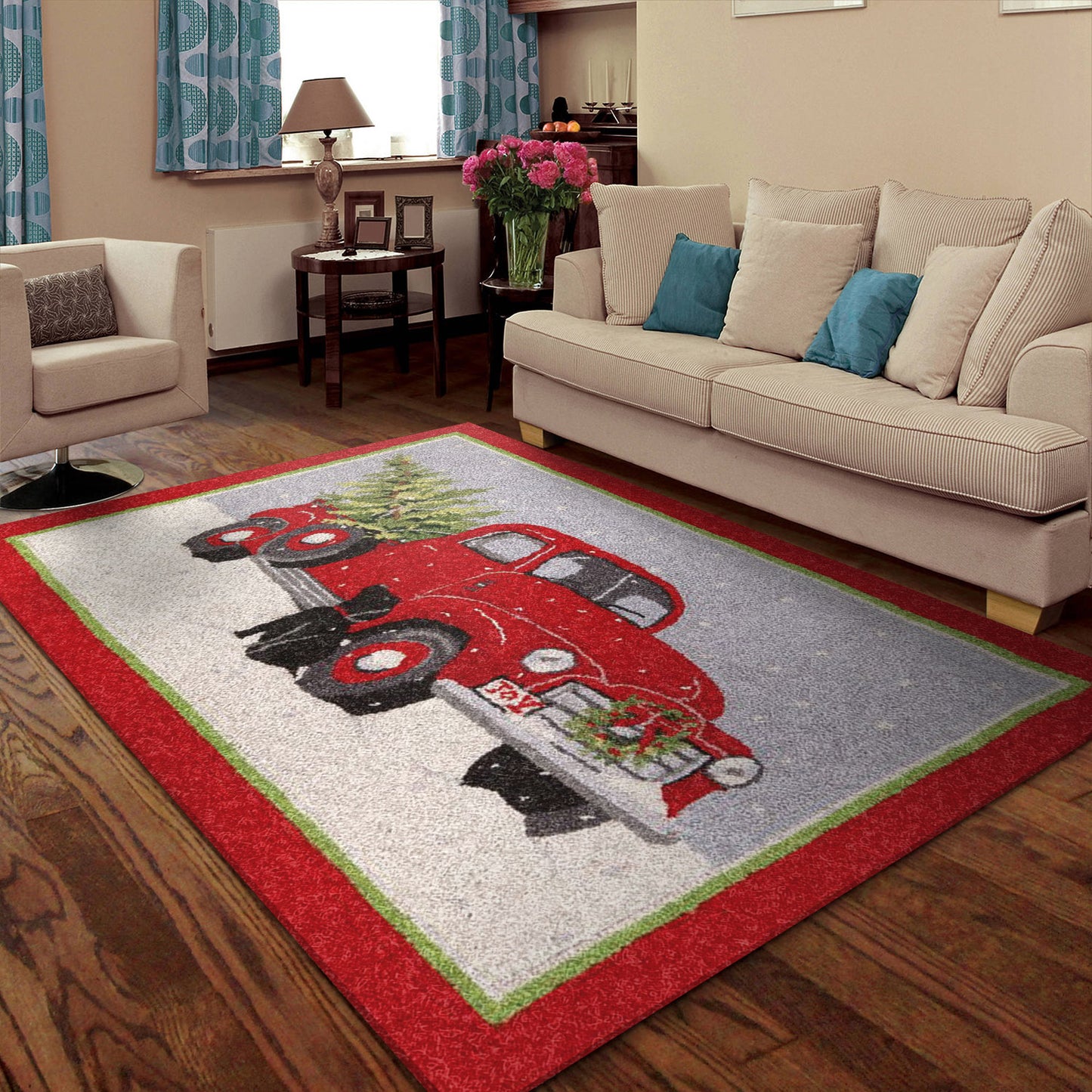 Red Truck Christmas HM0211017R Rug