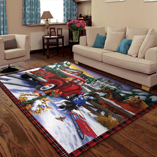 Red Truck Christmas HM0211019R Rug