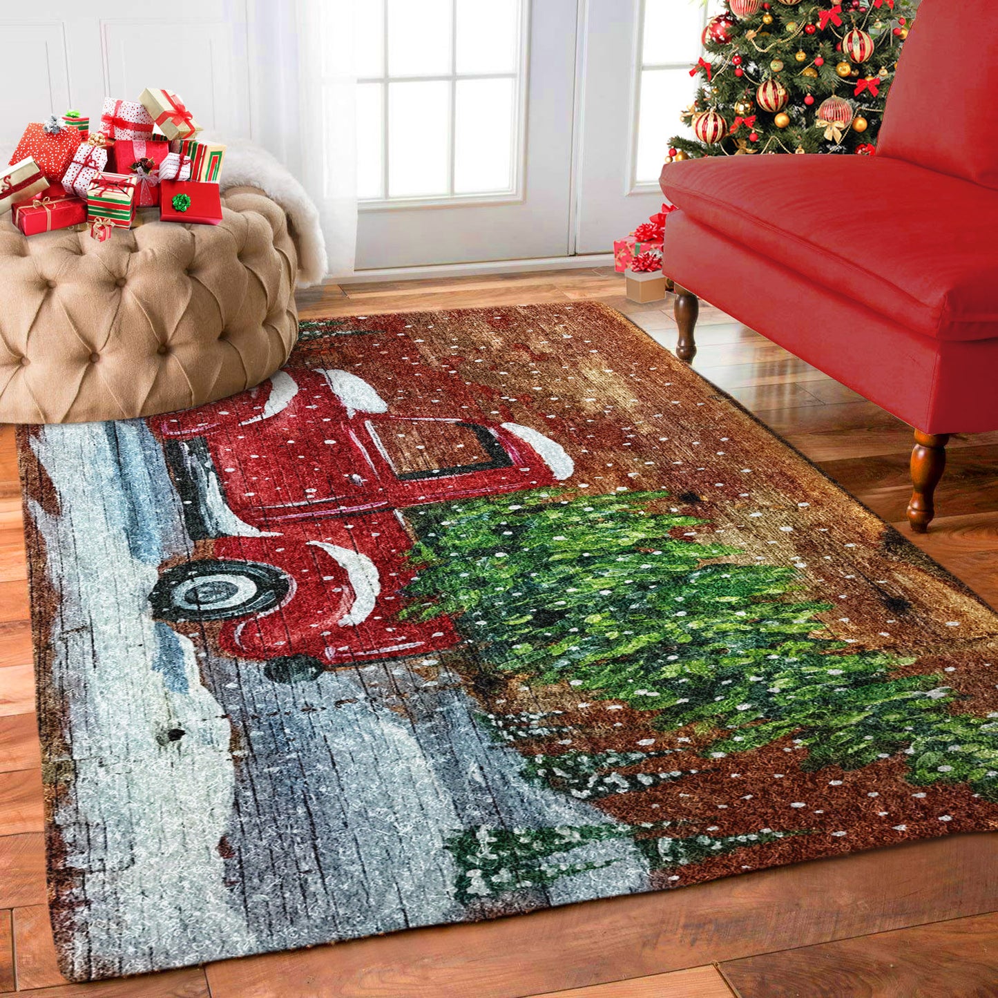 Red Truck Christmas TL3010162M Rug