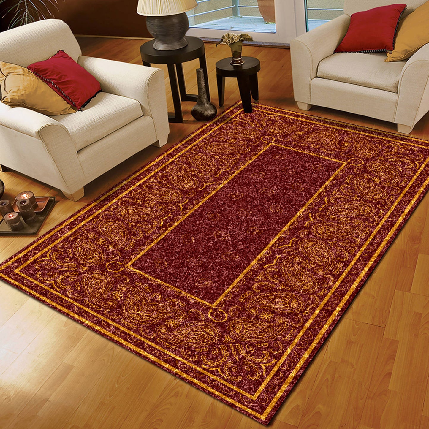 Red and Gold Bandana CLA2110042R Rug