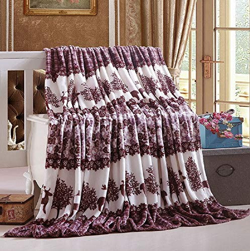 Reindeer CLH121074F Sherpa Fleece Blanket