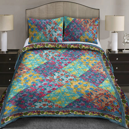 Floral Patchwork CLA29101432B Quilt Bedding Set