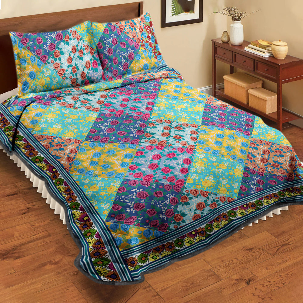 Floral Patchwork CLA29101432B Quilt Bedding Set