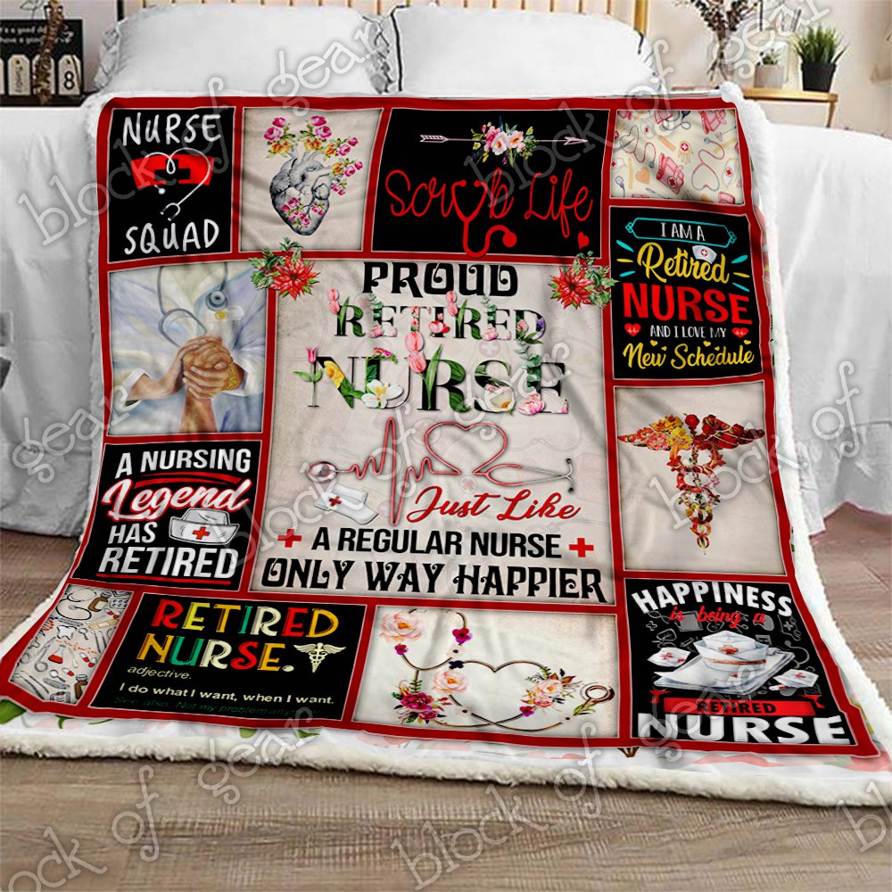Retired Nurse CL2709400MDF Sherpa Fleece Blanket