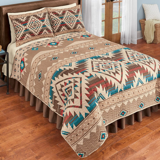 Southwest Geometric Aztec CLM2210207B Quilt Bedding Set