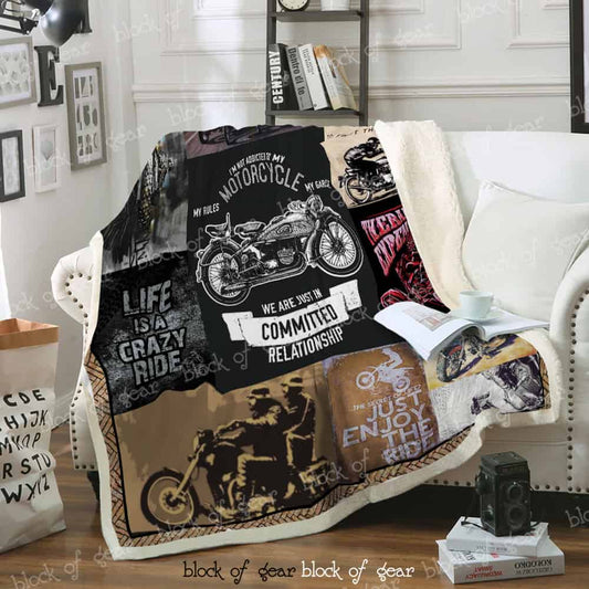 Ride Motorcycle CL04100198F Sherpa Fleece Blanket