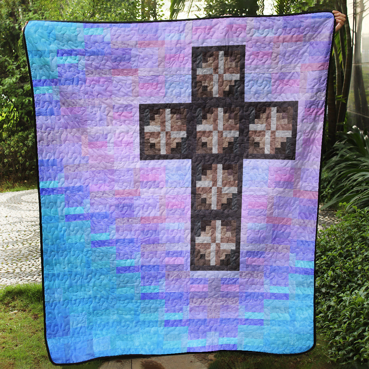 Christian Cross  Risen Quilt Blanket MT060603A