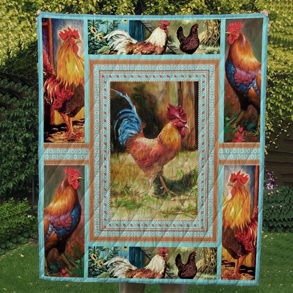 Rooster CLH2310074Q Quilt Blanket