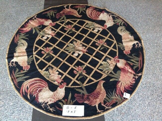 Rooster CLM250966TM Round Area Rug