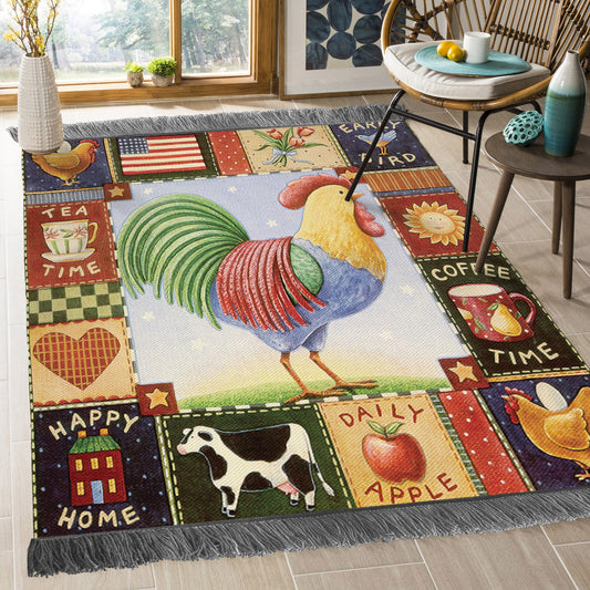 Rooster DV2509119O Decorative Floor-cloth