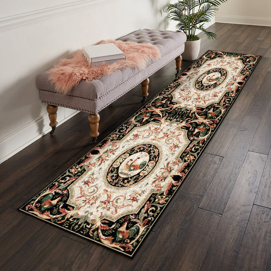 Rooster Flower HM041018N Runner Rug