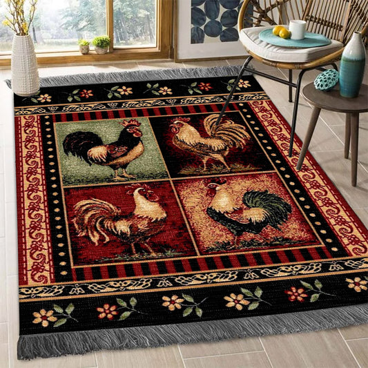 Rooster HM2009149F Decorative Floor-cloth