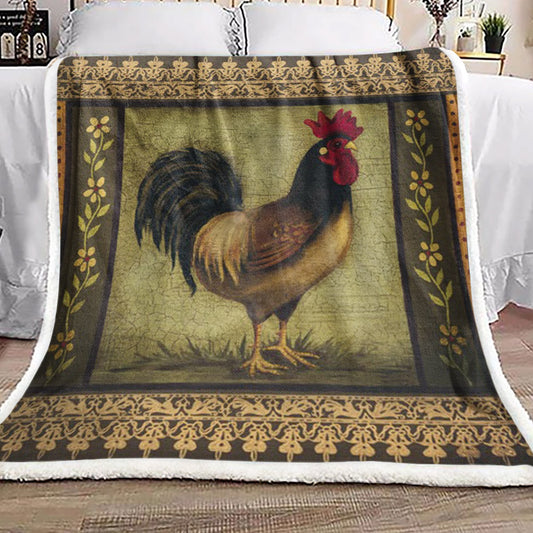 Rooster HN1210116F Sherpa Fleece Blanket