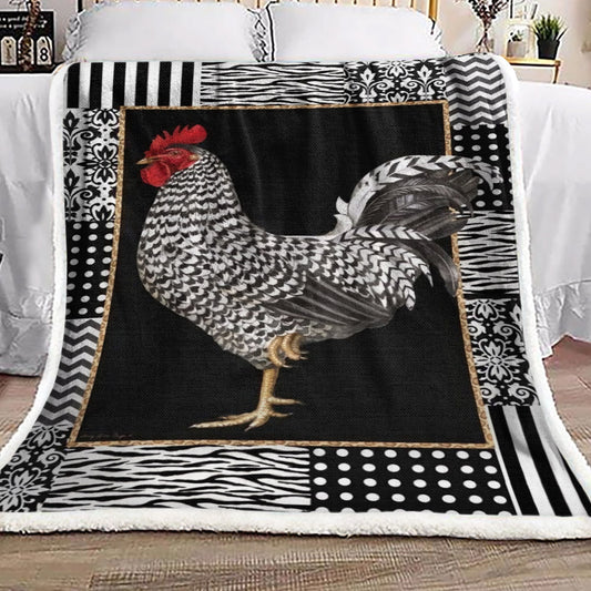 Rooster HN1710139F Sherpa Fleece Blanket