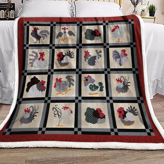 Rooster HN1710140F Sherpa Fleece Blanket