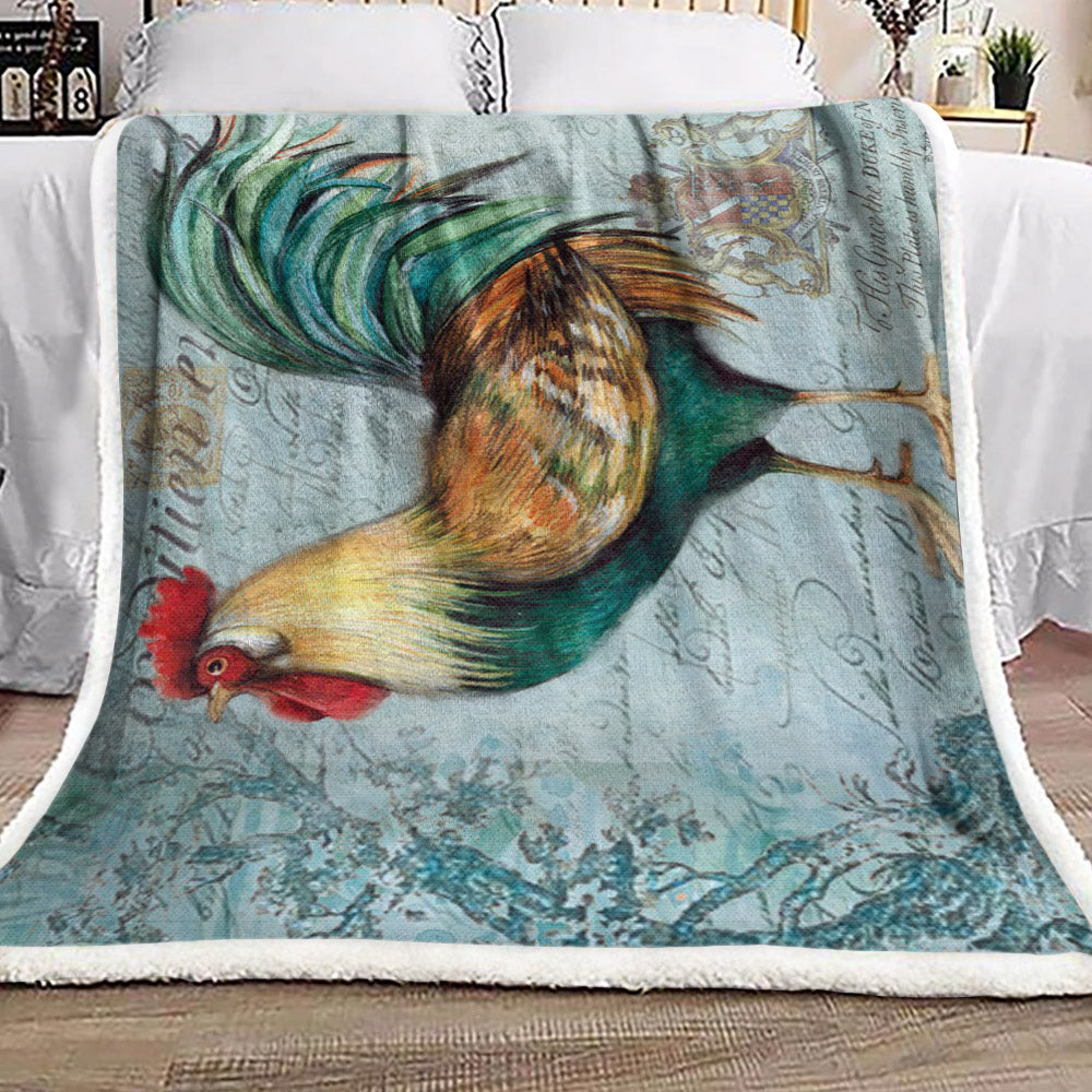 Rooster NT1111256F Sherpa Fleece Blanket
