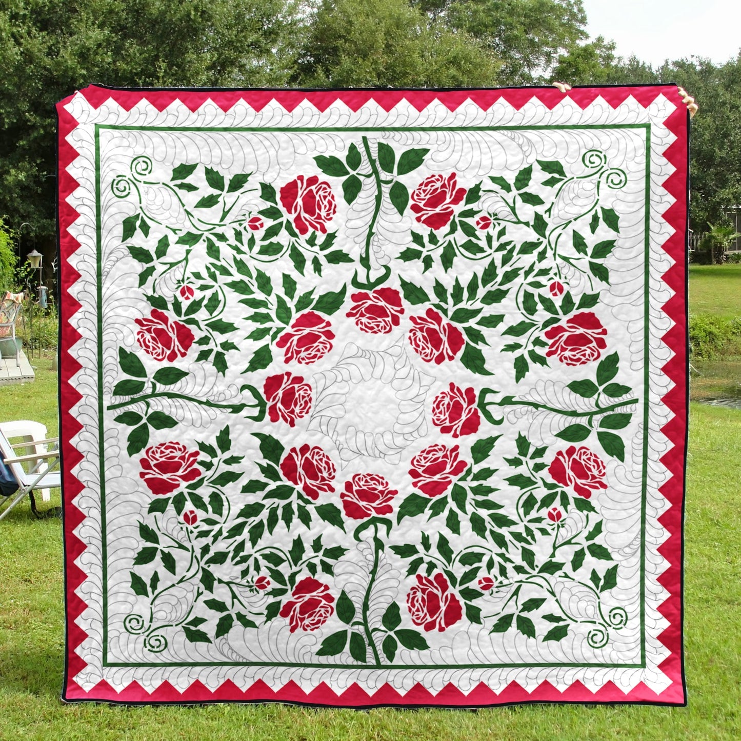 Rose Flower CLA1710477Q Art Quilt