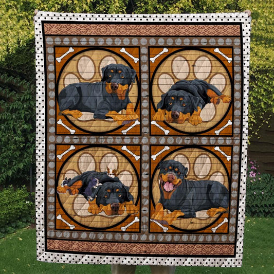 Rottweiler CL10100215MDQ Quilt Blanket