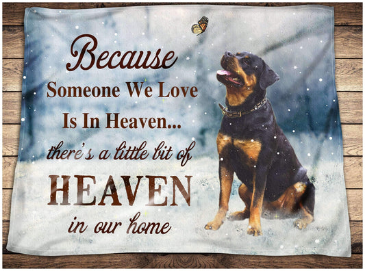 Rottweiler A Little Bit Of Heaven CL25110410MDF Sherpa Fleece Blanket