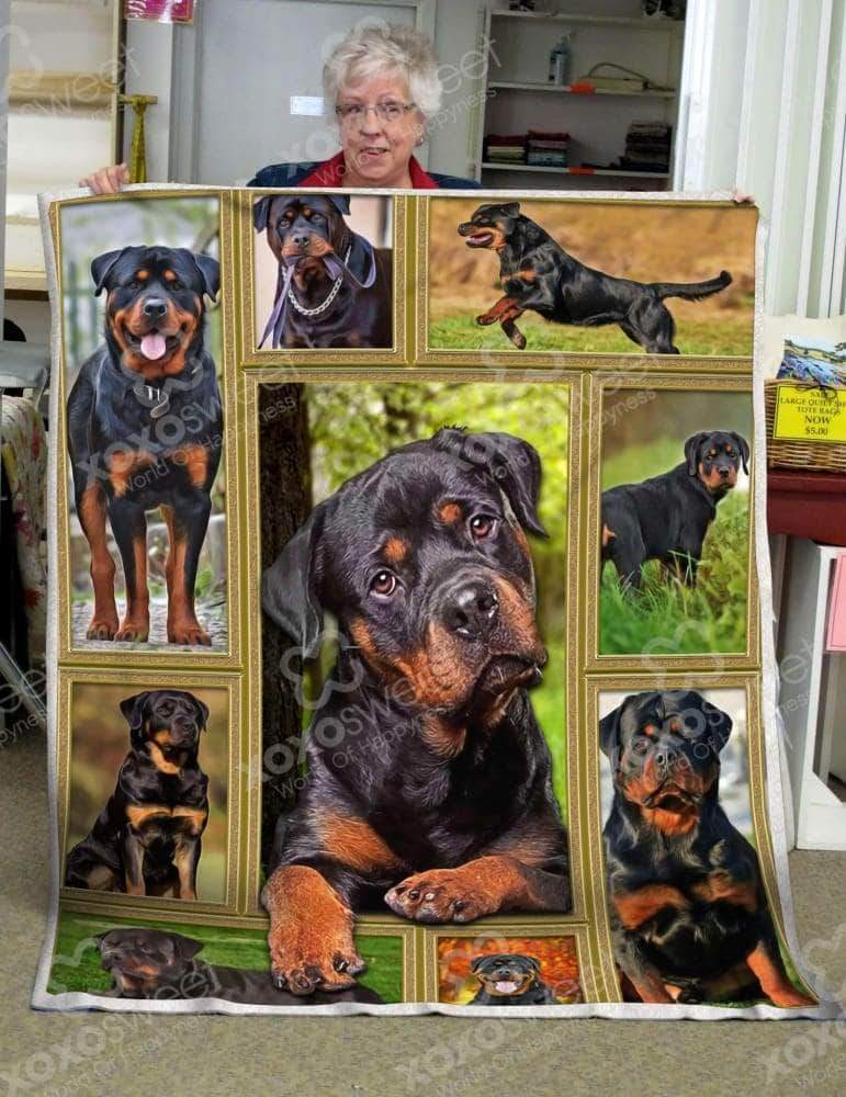 Rottweiler CL05100447MDF Sherpa Fleece Blanket